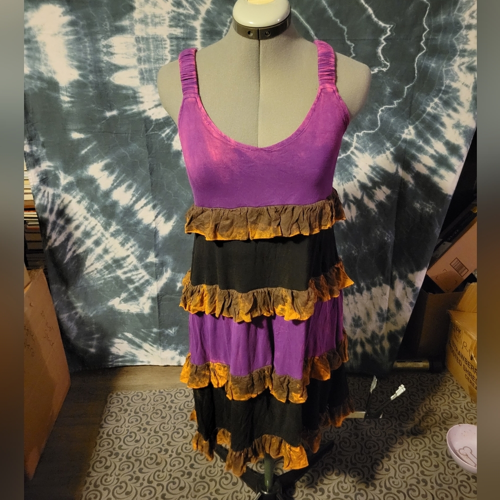 Bohemian purple ruffle dress size medium